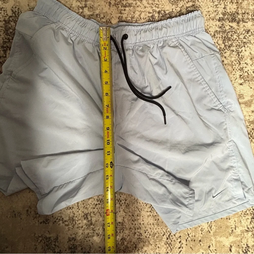 Nike 7” Dri-FIT Light Blue Shorts Elastic Waist Size Large